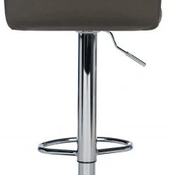 Loftscape Chaises de bar Swanville (lot de 2) - Microfibre / Métal - Marron foncé / Chrome -Meubles de salle à manger Soldes Magasin 1000231305 220411 035 DETAILS P000000001000231305