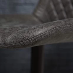 Red Living Chaises de bar Wismes (lot de 2) - Microfibre / Fer - Gris vintage -Meubles de salle à manger Soldes Magasin 1000231306 220405 033 DETAILS P000000001000231306