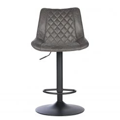 Red Living Chaises de bar Wismes (lot de 2) - Microfibre / Fer - Gris vintage -Meubles de salle à manger Soldes Magasin 1000231306 220412 030 DETAILS P000000001000231306