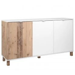 Loftscape Buffet Mayac I - Blanc / Imitation bois recyclé