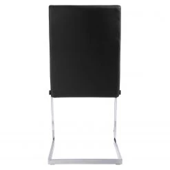 Loftscape Chaises cantilever Talcott (lot de 2) - Imitation cuir - Chrome - Noir -Meubles de salle à manger Soldes Magasin 1000232814 201204 14063100080 DETAILS P000000001000232814