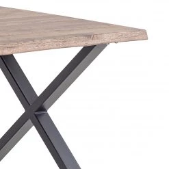 Red Living Table Woodbury - Chêne massif / Acier - Chêne foncé - Largeur : 140 cm -Meubles de salle à manger Soldes Magasin 1000232842 201204 14065300236 DETAILS P000000001000232842