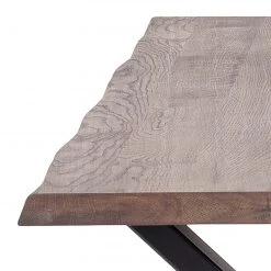 Red Living Table Woodbury - Chêne massif / Acier - Chêne foncé - Largeur : 140 cm -Meubles de salle à manger Soldes Magasin 1000232842 201204 14065400239 DETAILS P000000001000232842