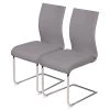 Loftscape Chaises cantilever Lunery I (lot de 2) - Tissu / Acier - Gris