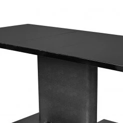 Loftscape Table Rosnay - (extensible) - MDF (panneau de fibres à densité moyenne) & verre / Acier inoxydable - Noir & imitation peau de serpent anthracite / acier inoxydable 17 Loftscape Table Rosnay - (extensible) - MDF (panneau de fibres à densité moyenne) & verre / Acier inoxydable - Noir & imitation peau de serpent anthracite / acier inoxydable -Meubles de salle à manger Soldes Magasin 1000233993 210108 13130400431 DETAILS P000000001000233993