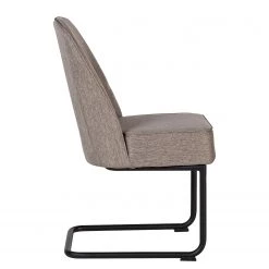 Fredriks Chaises cantilever Coggia (lot de 2) - Tissu / Fer - Cappuccino / Noir -Meubles de salle à manger Soldes Magasin 1000234595 210811 11595900049 DETAILS P000000001000234595