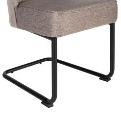 Fredriks Chaises cantilever Coggia (lot de 2) - Tissu / Fer - Cappuccino / Noir -Meubles de salle à manger Soldes Magasin 1000234595 210811 11595900052 DETAILS P000000001000234595