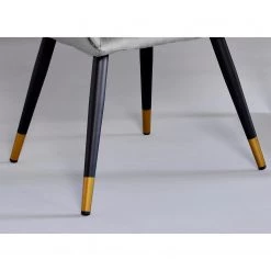 Jack & Alice Chaise à accoudoirs Mardore - Velours / Acier - Gris platine -Meubles de salle à manger Soldes Magasin 1000234600 210115 12513500037 DETAILS P000000001000234600