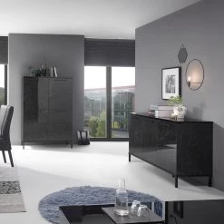 LC Spa Buffet Mango - Imitation marbre noir - Largeur : 156 cm -Meubles de salle à manger Soldes Magasin 1000235361 201208 10442300008 MOOD DETAILS P000000001000235361 mood