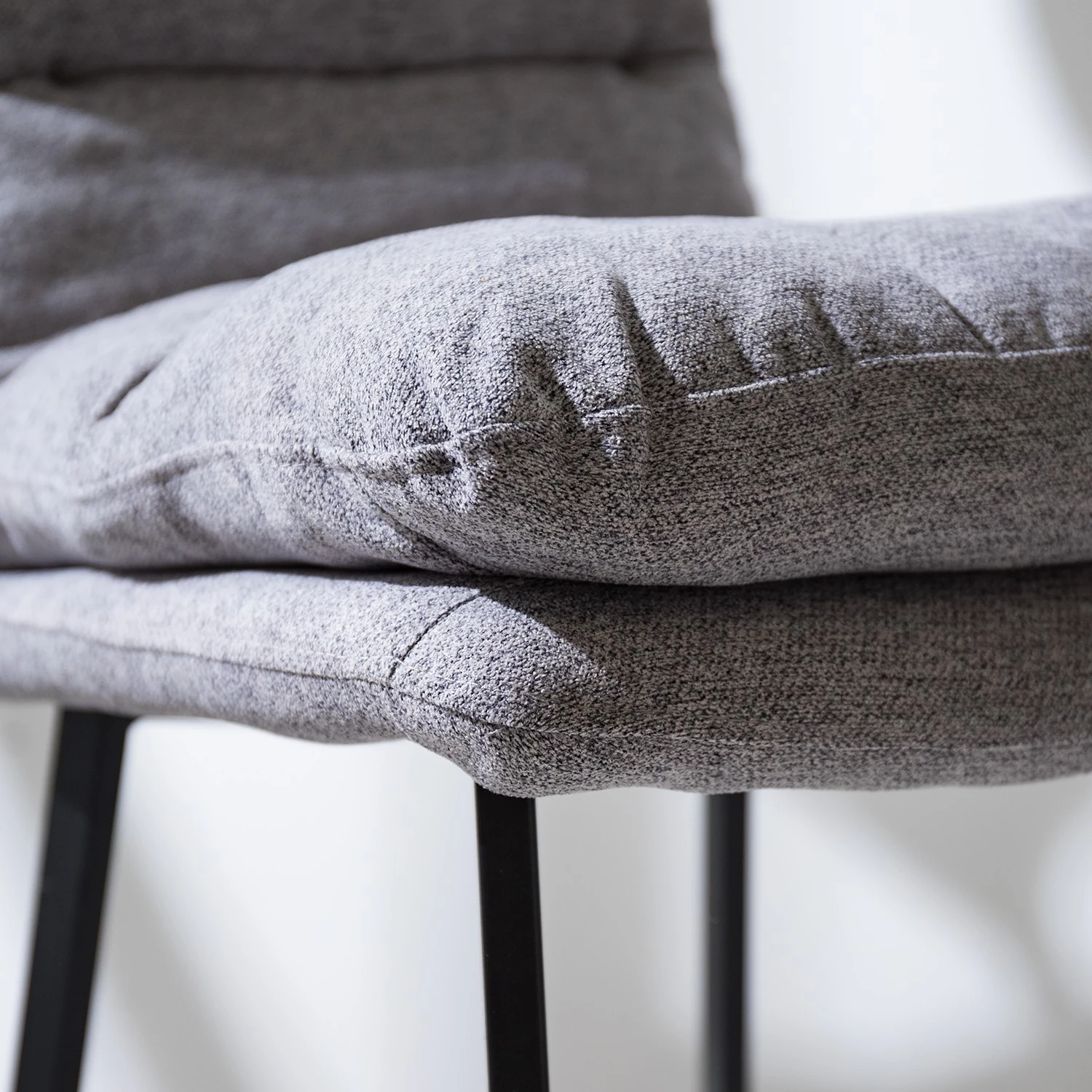 Mørteens Chaise de bar Tillac - Tissu / Acier - Gris chiné / Noir 10 Mørteens Chaise de bar Tillac - Tissu / Acier - Gris chiné / Noir – Image 10