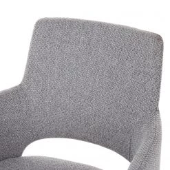 Mørteens Chaise à accoudoirs Publier - Tissu / Acier - Gris chiné / Noir -Meubles de salle à manger Soldes Magasin 1000235393 210818 08500400063 DETAILS P000000001000235393