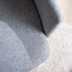 Mørteens Chaise à accoudoirs Publier - Tissu / Acier - Gris chiné / Noir -Meubles de salle à manger Soldes Magasin 1000235393 220524 032 DETAILS P000000001000235393