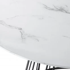 Jack & Alice Table Machy - Imitation marbre blanc / Noir -Meubles de salle à manger Soldes Magasin 1000235401 210818 08500600124 DETAILS P000000001000235401