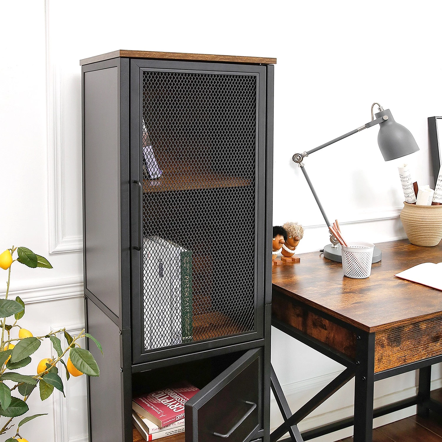 Red Living Étagère Thenon - Noir / Marron 3 Red Living Étagère Thenon - Noir / Marron – Image 3