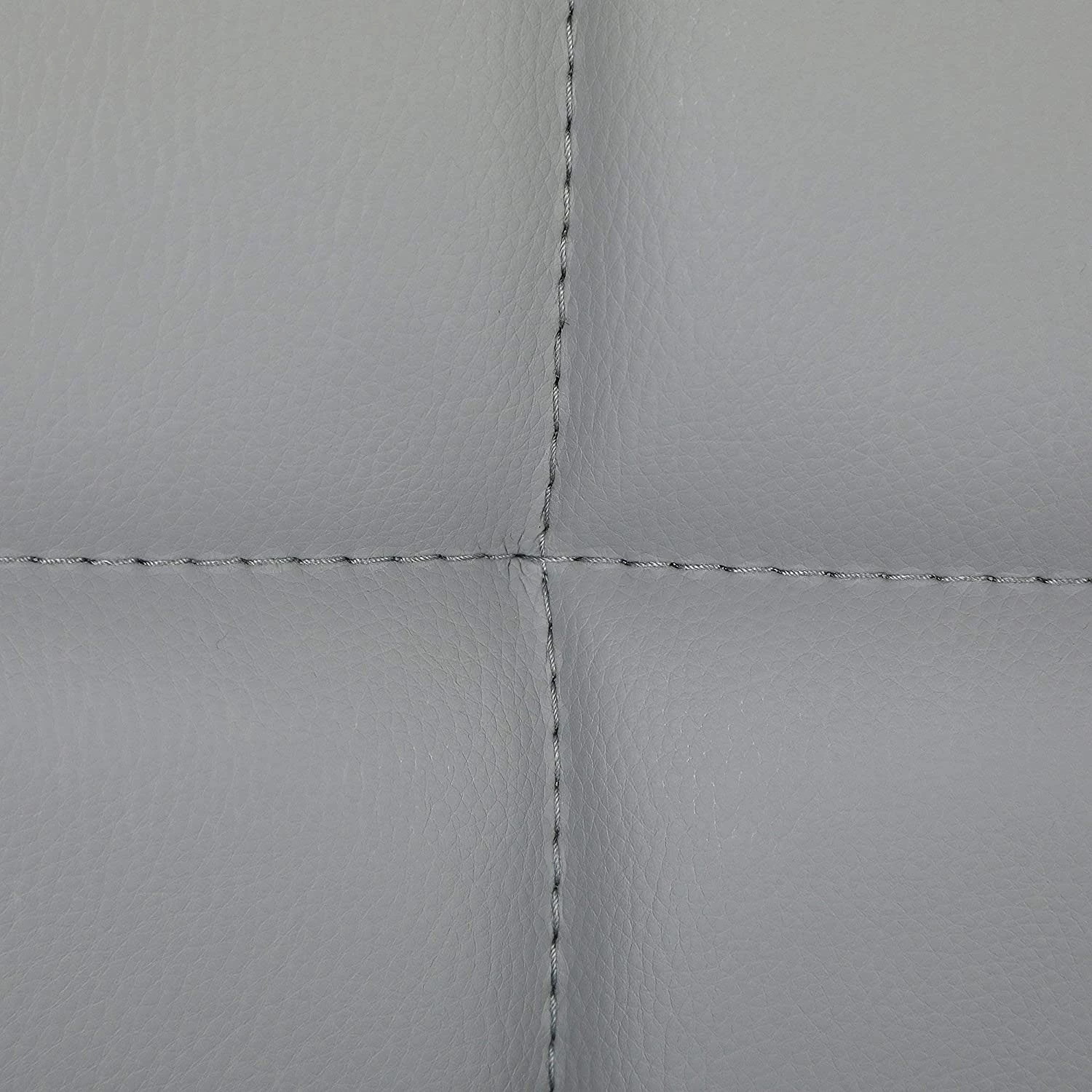 Loftscape Chaises de bar Marcon (lot de 2) - Imitation cuir / Fer - Gris / Chrome 5 Loftscape Chaises de bar Marcon (lot de 2) - Imitation cuir / Fer - Gris / Chrome – Image 5