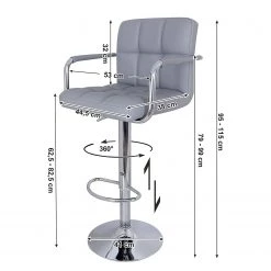Loftscape Chaises de bar Hillion (lot de 2) - Imitation cuir / Fer - Gris / Chrome 9 Loftscape Chaises de bar Hillion (lot de 2) - Imitation cuir / Fer - Gris / Chrome -Meubles de salle à manger Soldes Magasin 1000235743 210118 06450800270 SKETCH DETAILS P000000001000235743 sketch