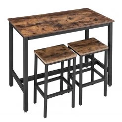 Red Living Ensemble de bar Theville (3 éléments) - Imitation chêne rustique / Noir 11 Red Living Ensemble de bar Theville (3 éléments) - Imitation chêne rustique / Noir -Meubles de salle à manger Soldes Magasin 1000235780 210118 06490700430 DETAILS P000000001000235780