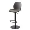 Mayer Sitzmöbel Chaise de bar myMARCO - Tissage à plat et imitation cuir / Acier - Noir chiné
