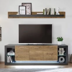 Red Living Lowboard Talence III - Imitation châtaigner / Gris -Meubles de salle à manger Soldes Magasin 1000236849 201218 06042100042 MOOD DETAILS P000000001000236849 mood