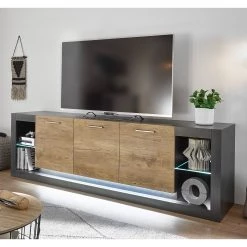 Red Living Lowboard Talence III - Imitation châtaigner / Gris -Meubles de salle à manger Soldes Magasin 1000236849 201218 06042300043 MOOD DETAILS P000000001000236849 mood