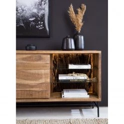 Ars Natura Buffet Roody - Avec éclairage - Acacia massif / Métal - Acacia / Noir 24 Ars Natura Buffet Roody - Avec éclairage - Acacia massif / Métal - Acacia / Noir -Meubles de salle à manger Soldes Magasin 1000238181 220420 050 DETAILS P000000001000238181