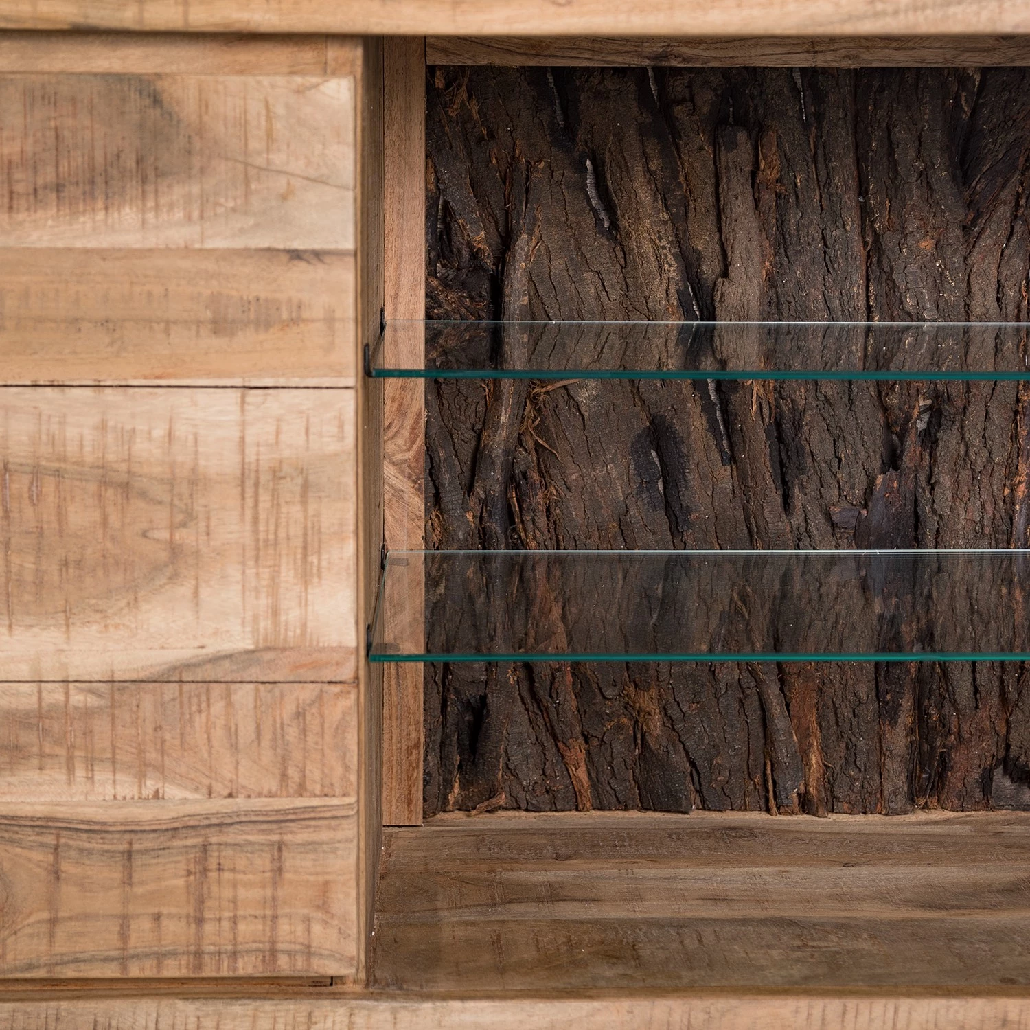 Ars Natura Buffet Roody - Avec éclairage - Acacia massif / Métal - Acacia / Noir 11 Ars Natura Buffet Roody - Avec éclairage - Acacia massif / Métal - Acacia / Noir – Image 11