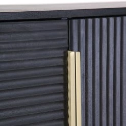 Red Living Buffet haut Soyons - Acacia massif / Métal - Noir / Doré -Meubles de salle à manger Soldes Magasin 1000239491 210108 13361900027 DETAILS P000000001000239491