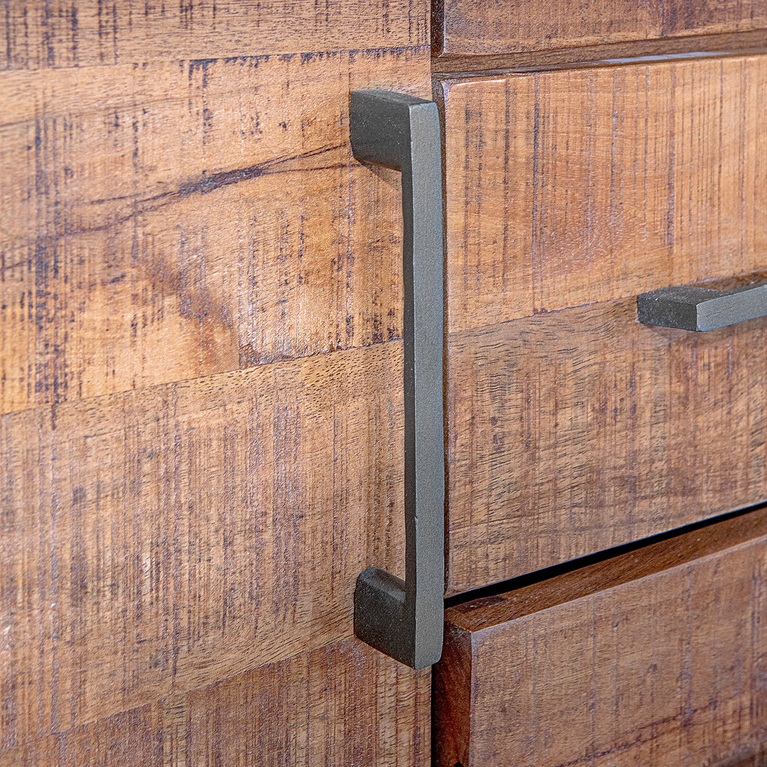 Red Living Buffet Thiery I - Manguier massif / Métal - Manguier marron / Anthracite 6 Red Living Buffet Thiery I - Manguier massif / Métal - Manguier marron / Anthracite – Image 6