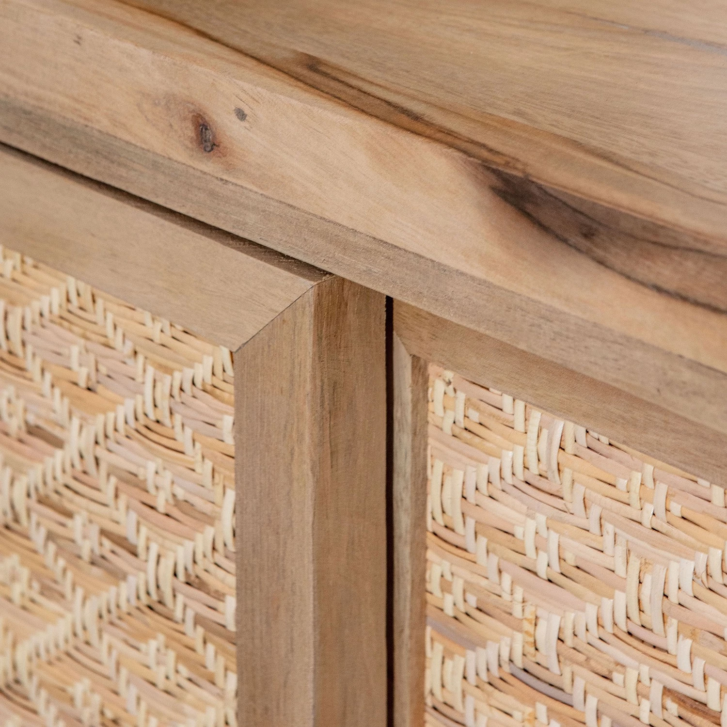 Naturoo Buffet Rumilly - Tressage en rotin / Manguier massif 9 Naturoo Buffet Rumilly - Tressage en rotin / Manguier massif – Image 9