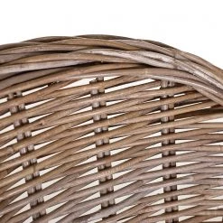 Naturoo Fauteuil Lozon - Rotin / Tissu - Gris Kubu / Crème -Meubles de salle à manger Soldes Magasin 1000240169 210115 08034500007 DETAILS P000000001000240169