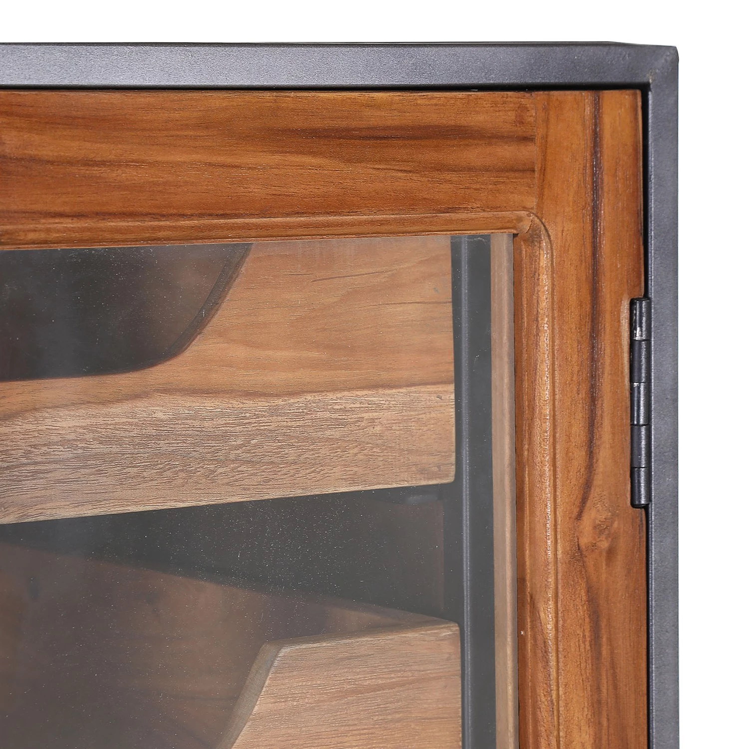 Red Living Armoire à vin Viessoix - Teck massif et acacia massif / Fer - Teck / Anthracite 9 Red Living Armoire à vin Viessoix - Teck massif et acacia massif / Fer - Teck / Anthracite – Image 9