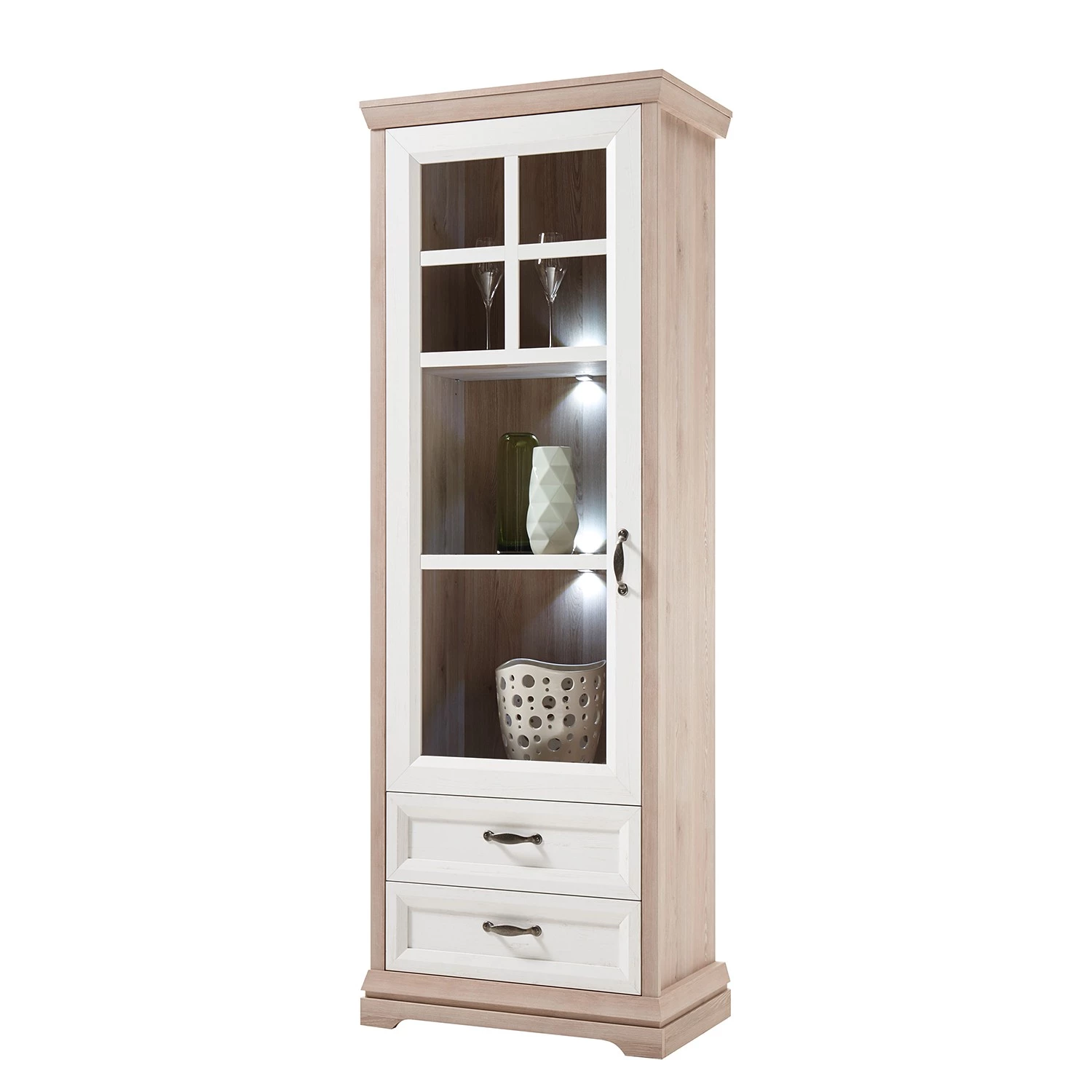 Ridgevalley Vitrine Avene II - Blanc / Imitation pin 1 Ridgevalley Vitrine Avene II - Blanc / Imitation pin