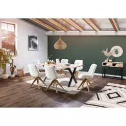 Naturoo Console Soyans - Partiellement en manguier massif / Métal - Beige / Noir -Meubles de salle à manger Soldes Magasin 1000240821 210909 15182900002 MOOD DETAILS P000000001000240821 mood