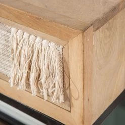 Naturoo Console Soyans - Partiellement en manguier massif / Métal - Beige / Noir -Meubles de salle à manger Soldes Magasin 1000240821 210909 15182900006 DETAILS P000000001000240821