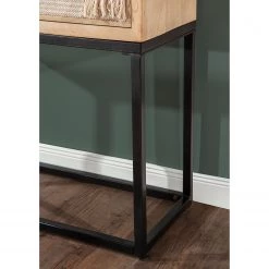 Naturoo Console Soyans - Partiellement en manguier massif / Métal - Beige / Noir -Meubles de salle à manger Soldes Magasin 1000240821 210909 15183000007 DETAILS P000000001000240821