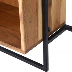 Red Living Étagère murale Fenay - Acacia massif / Métal - Acacia / Noir -Meubles de salle à manger Soldes Magasin 1000240833 210113 13421100189 DETAILS P000000001000240833