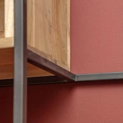 Red Living Étagère murale Fenay - Acacia massif / Métal - Acacia / Noir -Meubles de salle à manger Soldes Magasin 1000240833 210113 13422100194 DETAILS P000000001000240833