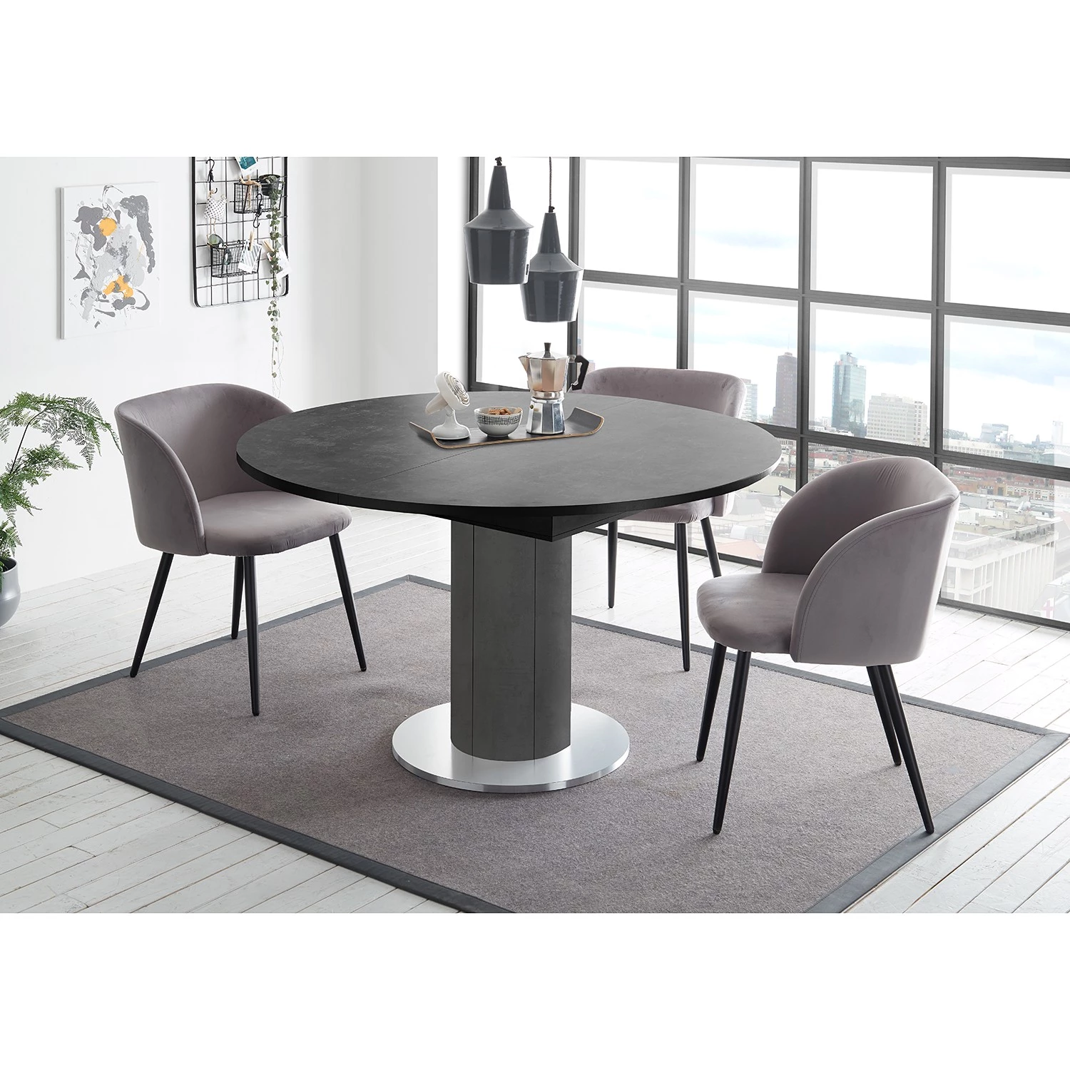 Red Living Table Binic I - Céramique foncé - Largeur : 110 cm - Anthracite 2 Red Living Table Binic I - Céramique foncé - Largeur : 110 cm - Anthracite – Image 2