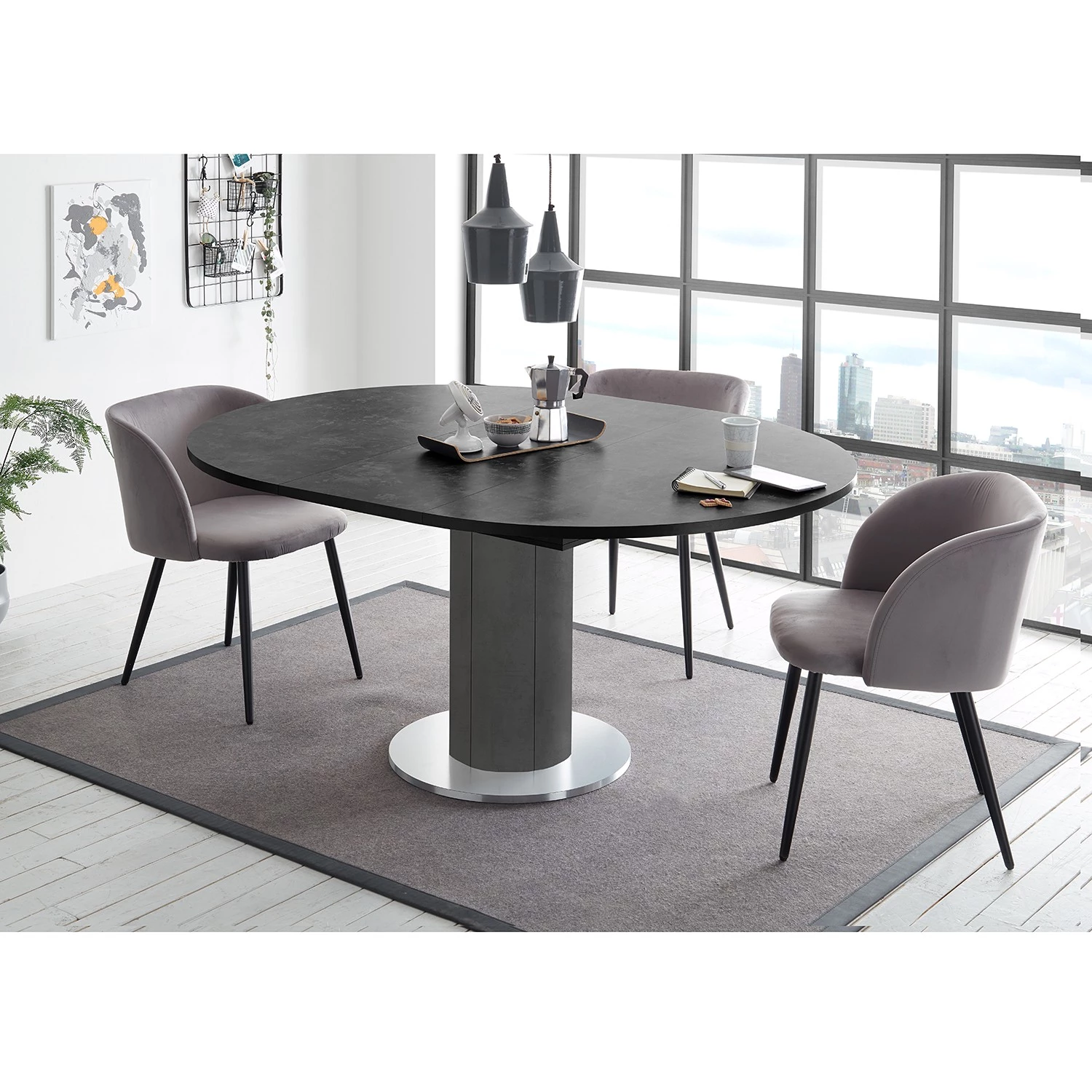Red Living Table Binic I - Céramique foncé - Largeur : 110 cm - Anthracite 3 Red Living Table Binic I - Céramique foncé - Largeur : 110 cm - Anthracite – Image 3
