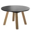 Red Living Table Bayas I - Céramique foncé - Largeur : 110 cm - Chêne clair
