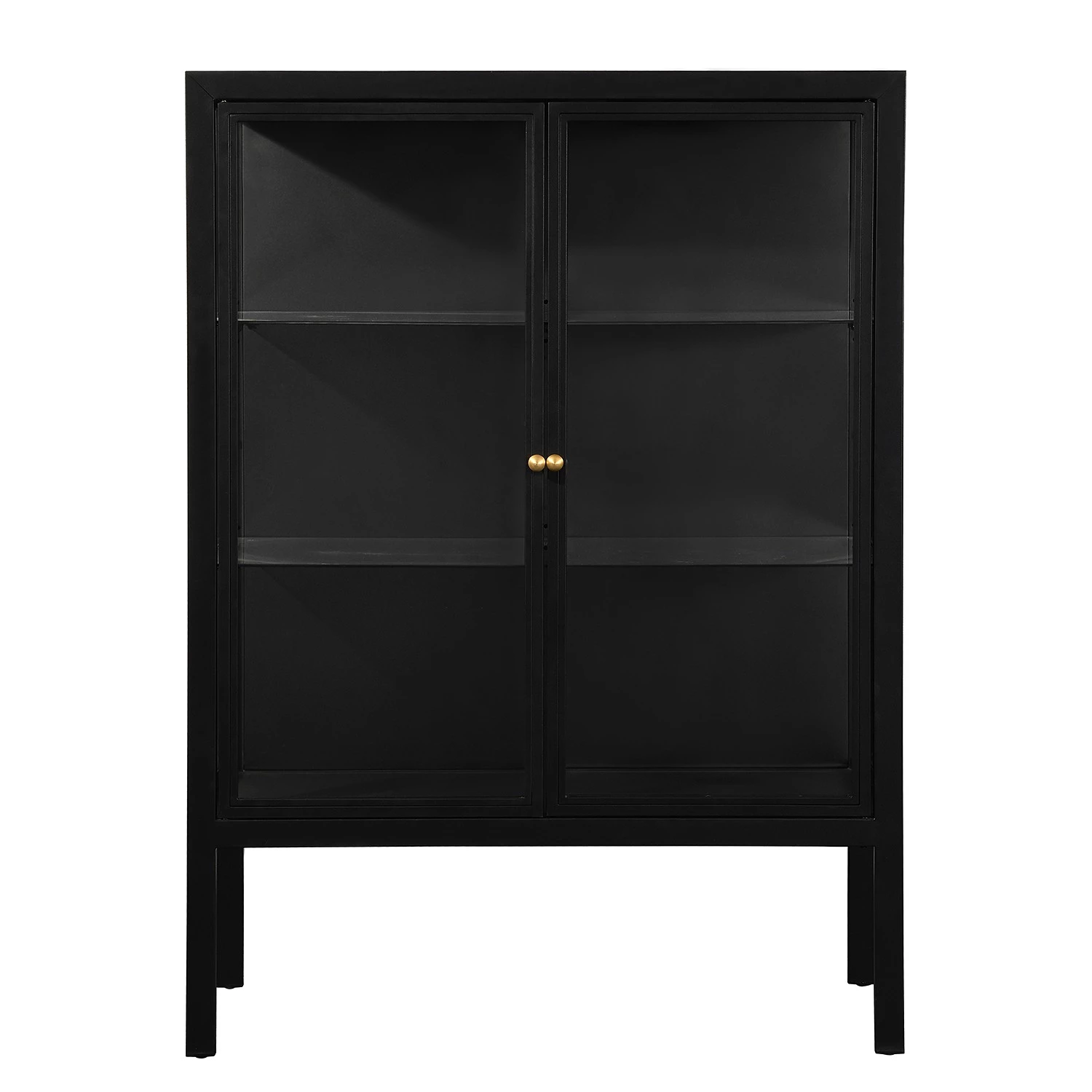 Loftscape Buffet haut Aregno - Verre / Métal - Noir - Largeur : 100 cm 3 Loftscape Buffet haut Aregno - Verre / Métal - Noir - Largeur : 100 cm – Image 3