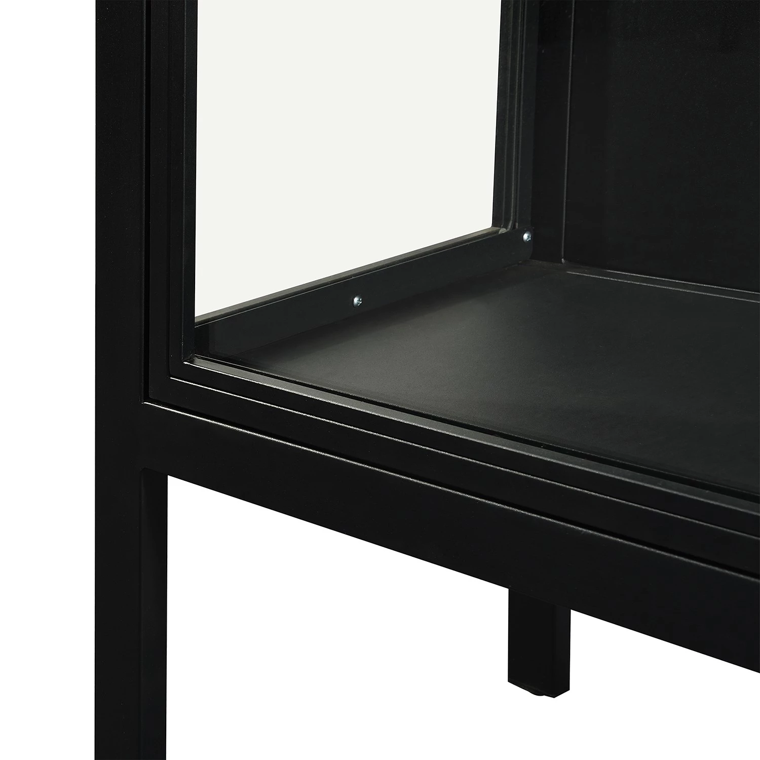 Loftscape Buffet haut Aregno - Verre / Métal - Noir - Largeur : 100 cm 6 Loftscape Buffet haut Aregno - Verre / Métal - Noir - Largeur : 100 cm – Image 6