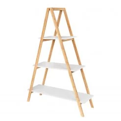 Mørteens Étagère Tondern - Bambou massif - Blanc / Bambou