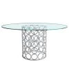 Velvet Studio Table Haleine - Verre de sécurité / Acier inoxydable - Verre transparent / Argenté