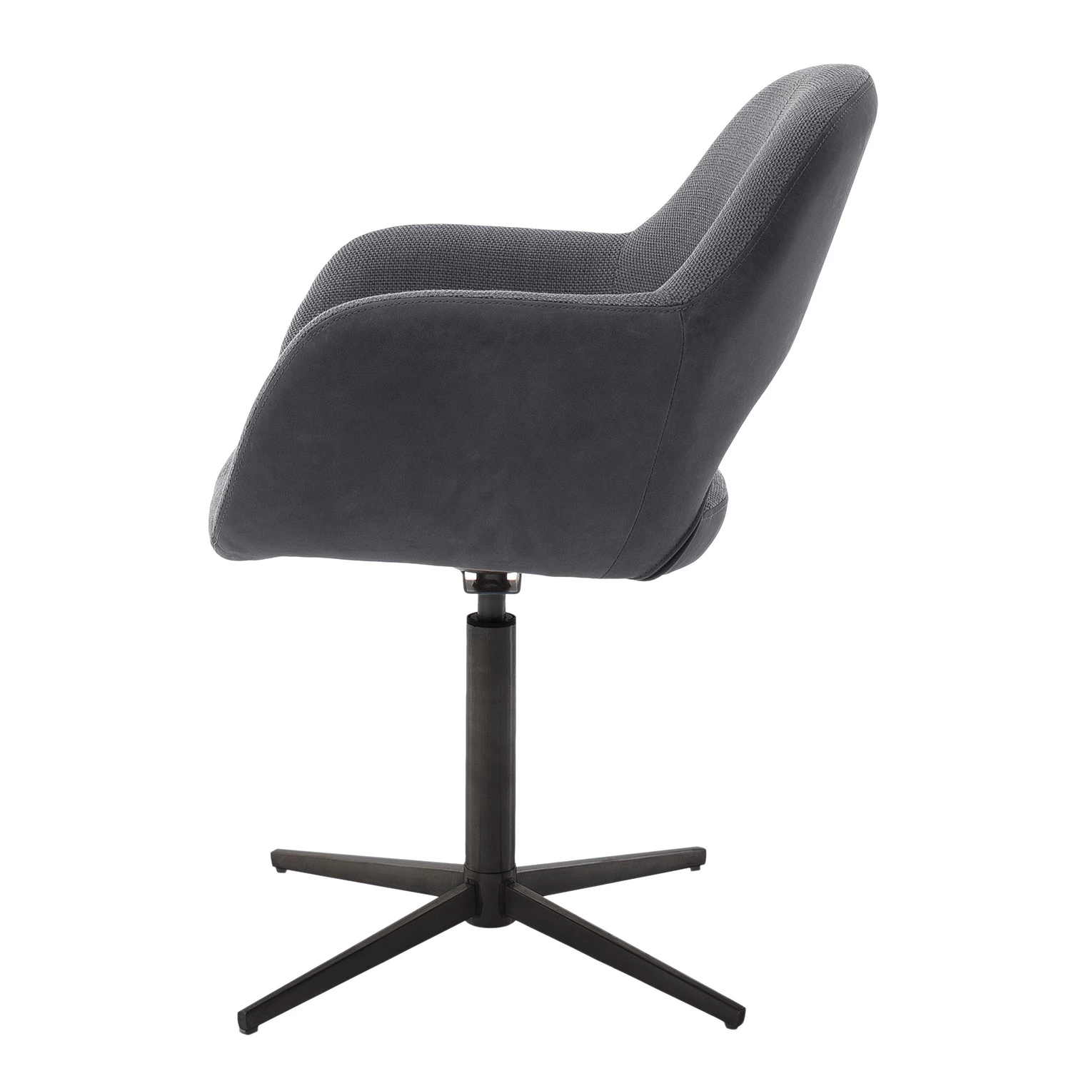 Loftscape Chaises capitonnées Glomel II (lot de 2) - Chenille et microfibre - Gris - Noir 2 Loftscape Chaises capitonnées Glomel II (lot de 2) - Chenille et microfibre - Gris - Noir – Image 2