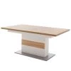 Loftscape Table Marnay (extensible) - Imitation pin Aurelio et imitation pin blanc / Imitation aluminium