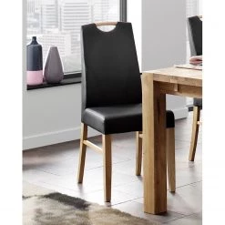 Naturoo Chaises capitonnées Lullin (lot de 2) - Chêne sauvage massif - Noir -Meubles de salle à manger Soldes Magasin 1000242066 210121 15550900014 MOOD DETAILS P000000001000242066 mood