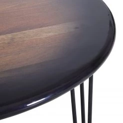 Red Living Table Summerset I - Manguier massif / Fer - Manguier brillant et noir / Noir -Meubles de salle à manger Soldes Magasin 1000242091 210310 11081300005 DETAILS P000000001000242091