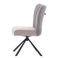 Fredriks Chaises Arleta II (lot de 2) - Microfibre et tissu structuré / Acier - Gris -Meubles de salle à manger Soldes Magasin 1000242135 210202 13170600176 DETAILS P000000001000242135