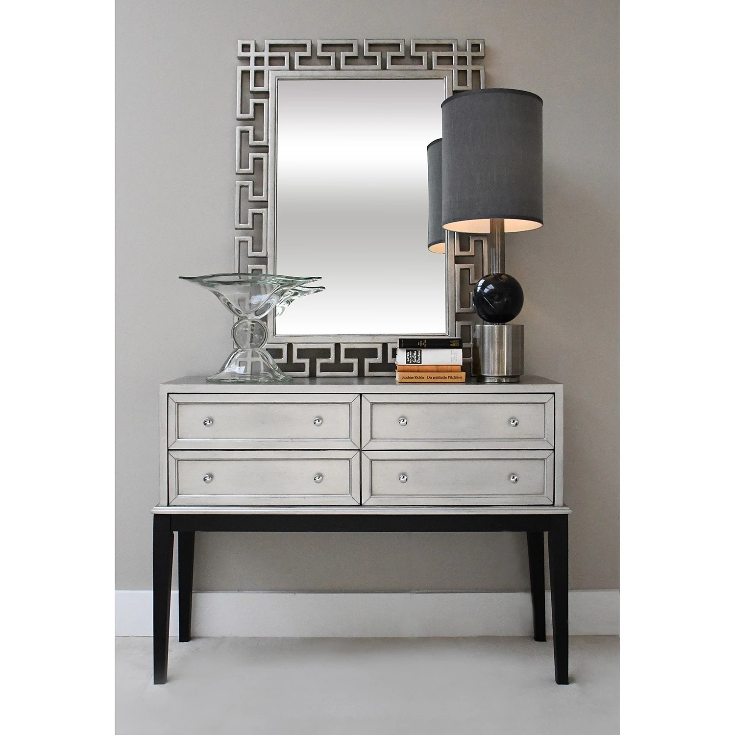 Red Living Commode Vaunac - Blanc / Argenté / Noir 2 Red Living Commode Vaunac - Blanc / Argenté / Noir – Image 2